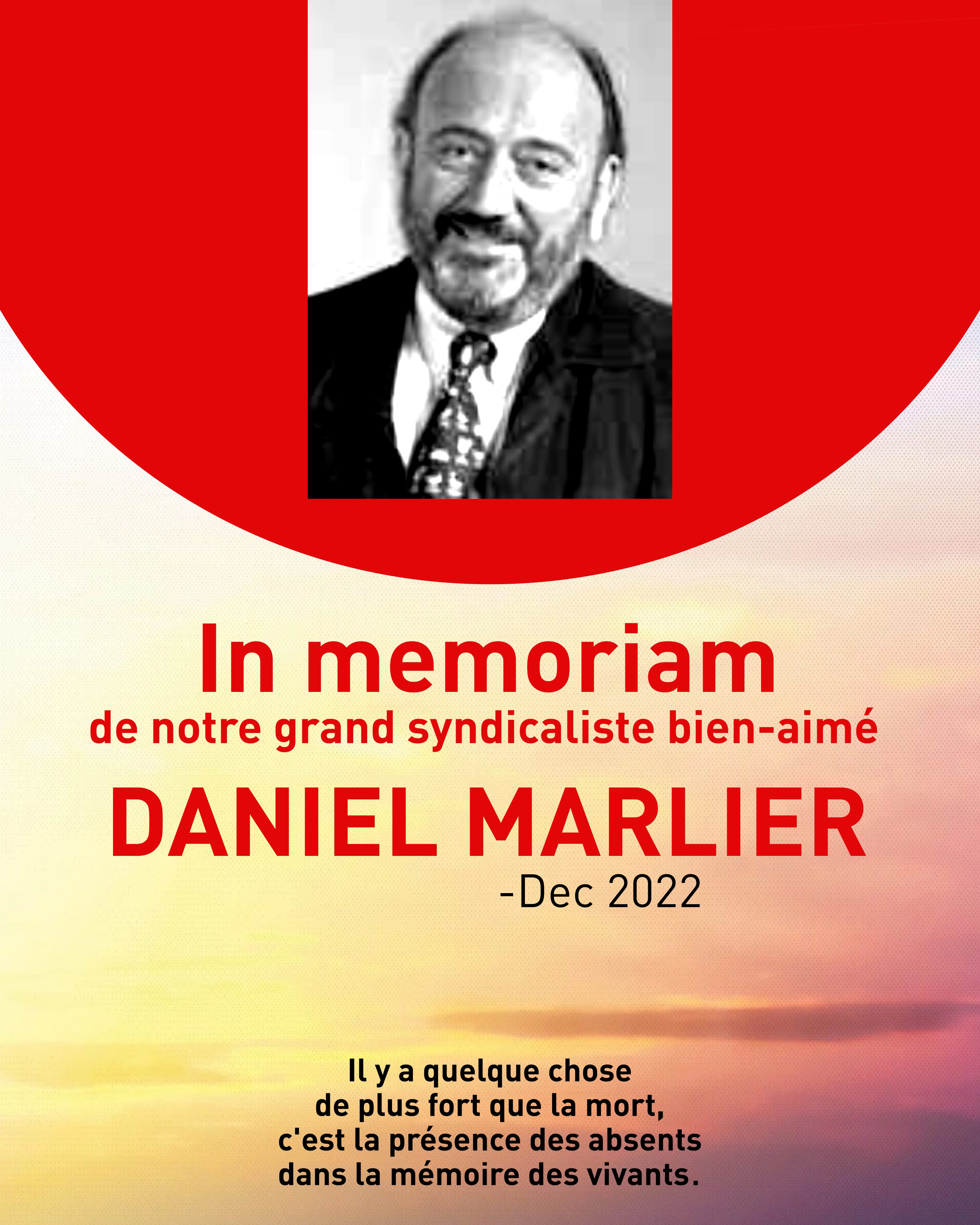In memoriam Daniel Marlier
